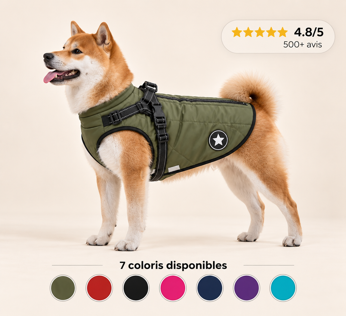 Manteau-Harnais MUSEAU™ — Le 2-en-1 qui change les balades de votre chien